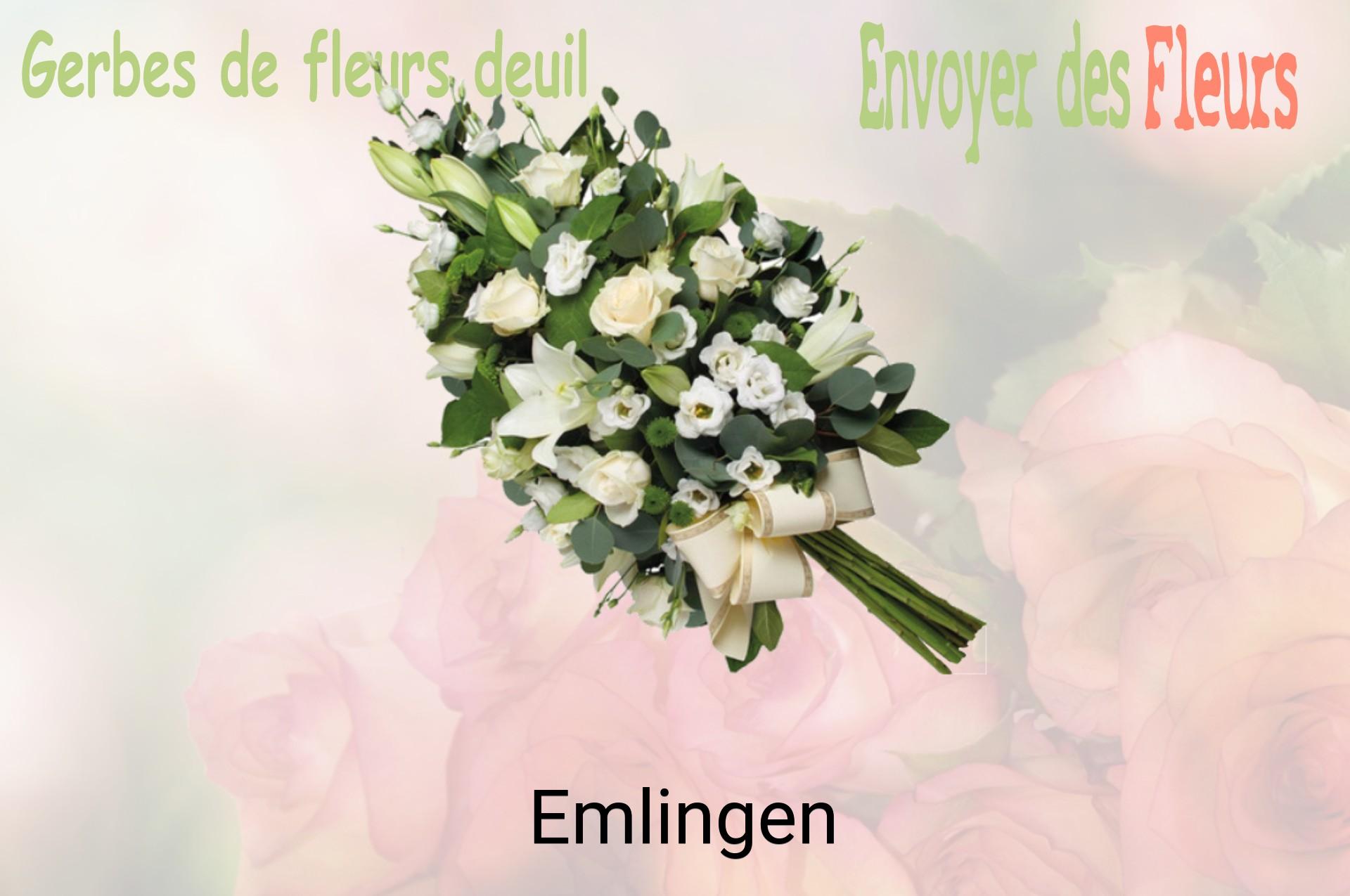 Gerbe de fleurs de deuil livrée à Emlingen